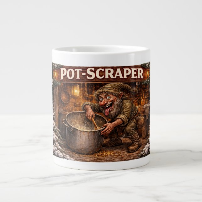 Taza De Café Gigante Pot Scraper Icelandic Yule Lad  (Frente)