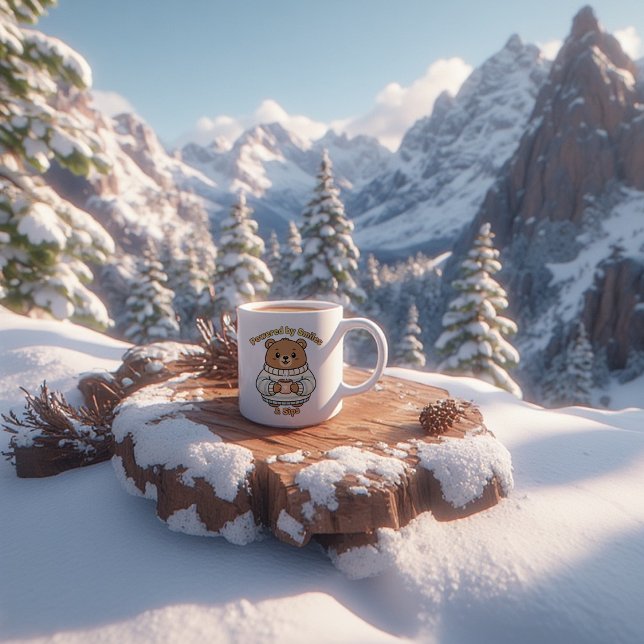 Taza De Café Gigante Powered by Smiles & Sips,cute Beard  (Subido por el creador)