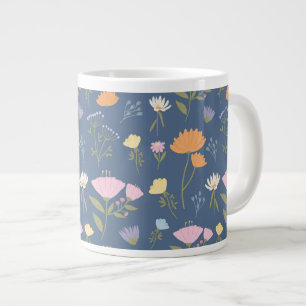 Taza De Café Gigante Prado colorido sobre azul