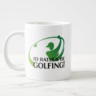 Taza De Café Gigante Prefiero Estar Jugando Golf Golfers Golf Frase Mod