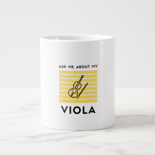 Taza De Café Gigante Pregúntame sobre mi instrumento musical clásico 