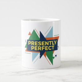 Taza De Café Gigante Presently Perfect Abstract Modern Design