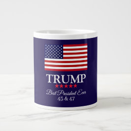 TAZA DE CAFÉ GIGANTE PRESIDENT DONALD TRUMP BEST PRESIDENT EVER 