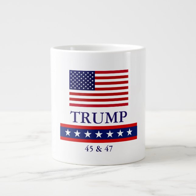 TAZA DE CAFÉ GIGANTE PRESIDENTE DONALD TRUMP JUMBO CAFFEE MUG (Frente)