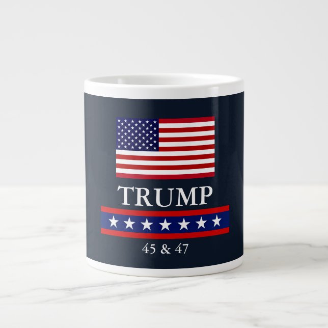 TAZA DE CAFÉ GIGANTE PRESIDENTE DONALD TRUMP JUMBO CAFFEE MUG (Frente)