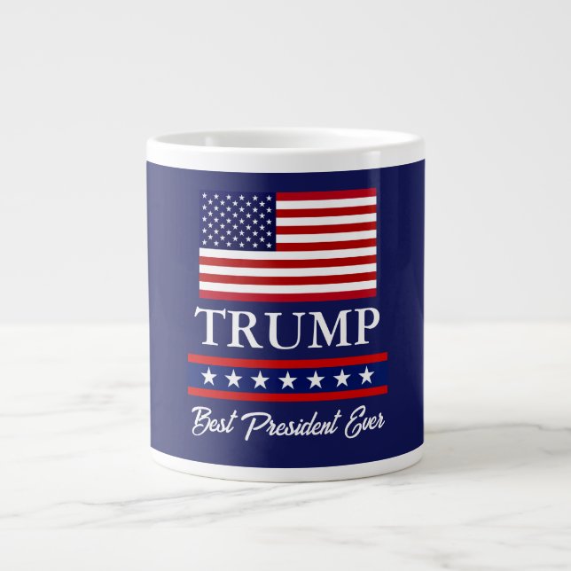 TAZA DE CAFÉ GIGANTE PRESIDENTE DONALD TRUMP MEJOR PRESIDENTE DE LA HIS (Frente)