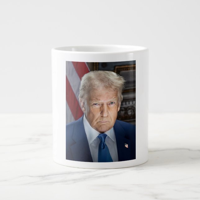 Taza De Café Gigante Presidente estadounidense Donald Trump Foto 2025 (Frente)