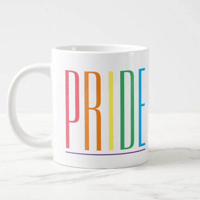 Taza De Café Gigante PRIDE Big White Ceramic Mug (Izquierda)