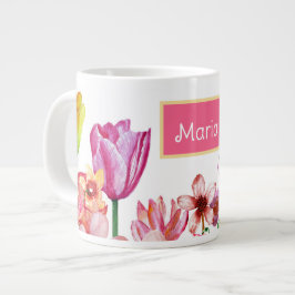 Taza De Café Gigante Primavera Jardín Blooms
