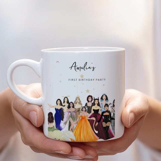 Taza De Café Gigante Primer cumpleaños, regalo de vuelta, tema de zodia (Subido por el creador)