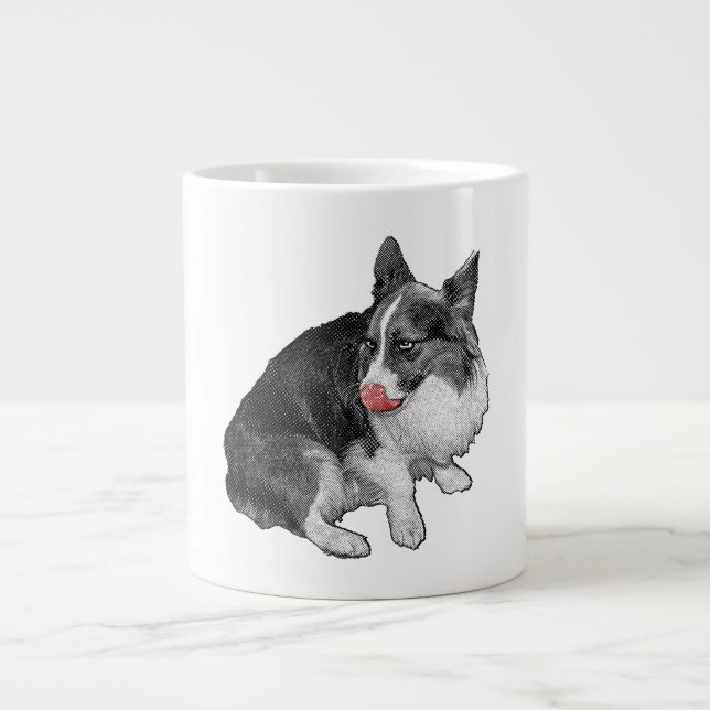 Taza De Café Gigante Primer sorbo, cereza Wink (Frente)