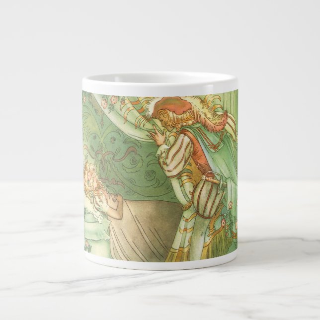 Taza De Café Gigante Princesa de Belleza Durmiente, cuento de hadas vin (Frente)