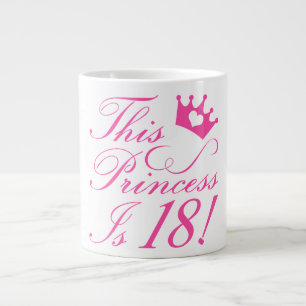 Taza De Café Gigante Princesa de Cumpleaños 18