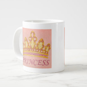 Taza De Café Gigante Princesa joyada corona por Chariklia Zaris