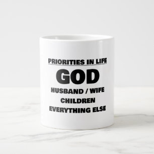 Taza De Café Gigante Prioridades en la vida