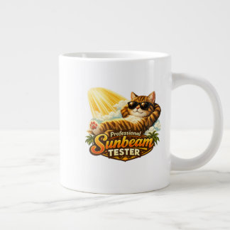 Taza De Café Gigante Probador de rayos de sol profesional Gato divertid