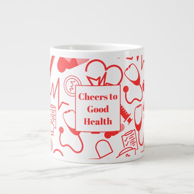 Taza De Café Gigante Profesional de atención médica personalizada (Frente)