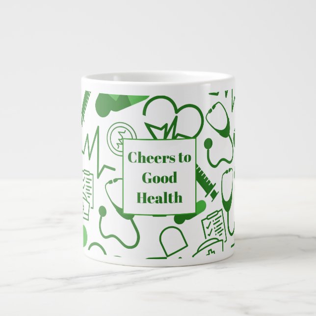 Taza De Café Gigante Profesional de atención médica personalizada (Frente)
