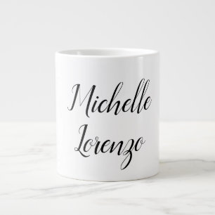 Taza De Café Gigante Profesional Moderno Simple Blanco y Negro