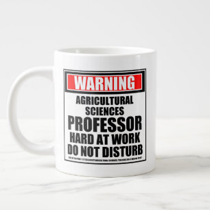 Taza De Café Gigante Profesor de ciencias agrícolas de advertencia