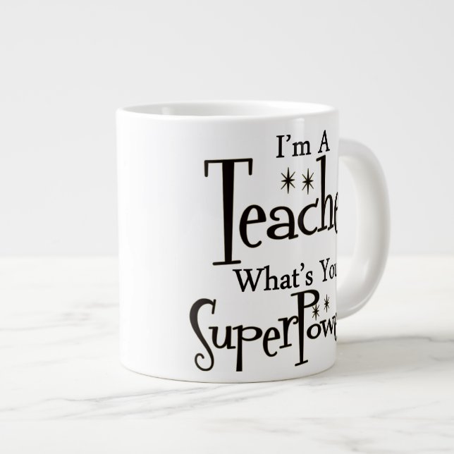 Taza De Café Gigante Profesor estupendo (Derecha)