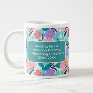 Taza De Café Gigante Profesor Floral Café Personalizado
