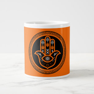 Taza De Café Gigante Protección del Ojo Malo Mano Hamsa