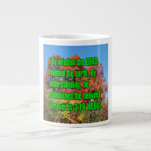 Taza De Café Gigante Proverbios 3:19 WEBU Mug