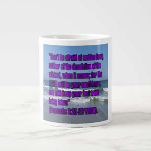Taza De Café Gigante Proverbios 3:25-26 WEBU Mug