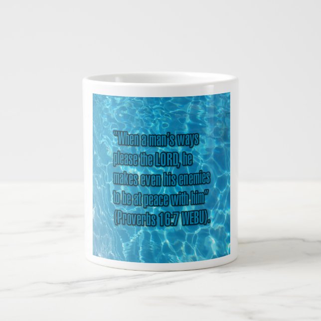Taza De Café Gigante Proverbs 16:7 WEBU Mug (Frente)