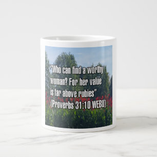 Taza De Café Gigante Proverbs 31:10 WEBU Mug