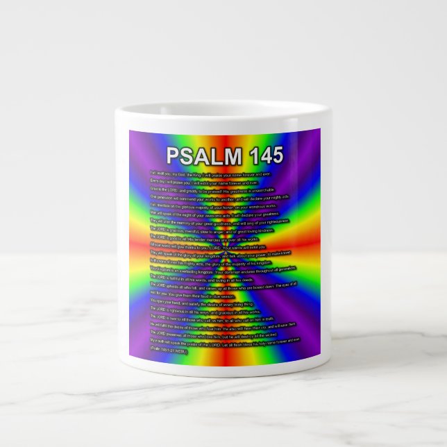 Taza De Café Gigante Psalm 145:1–21 WEBU Mug (Frente)