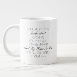 Taza De Café Gigante Psalm 25:5 Hope Bible Verse Mug 