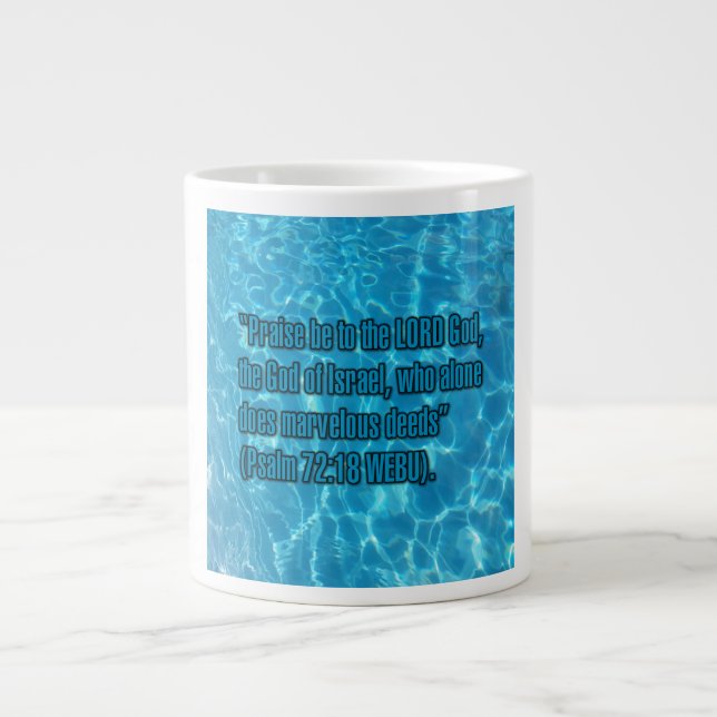 Taza De Café Gigante Psalm 72:18 WEBU Mug (Frente)