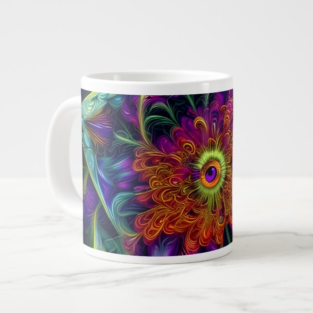 Taza De Café Gigante PsychoFlower 20oz Mug (Izquierda)