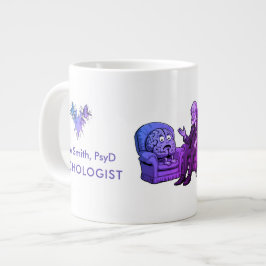 Taza De Café Gigante Psychological Humor Rorschach Test and Freud Brain