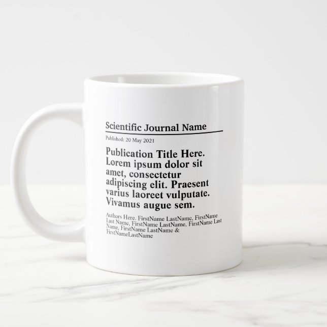 Taza De Café Gigante Publicación personalizada Jumbo 20oz Mug (Izquierda)