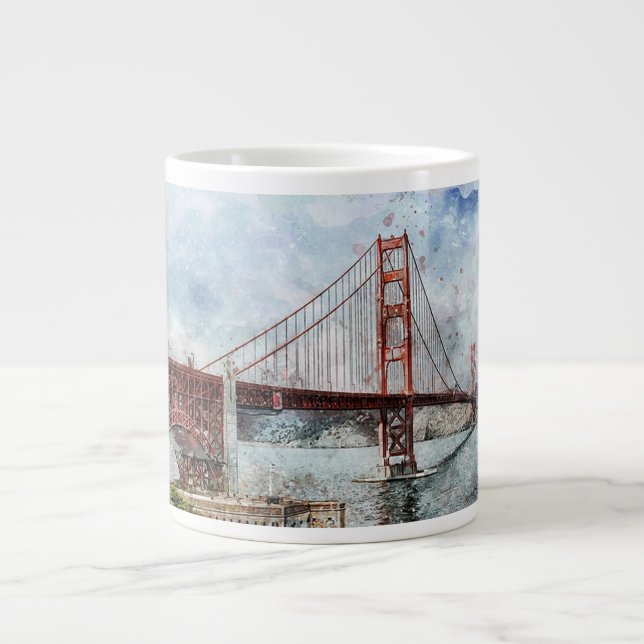 Taza De Café Gigante Puente Golden Gate (Frente)