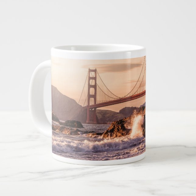 Taza De Café Gigante Puente Golden Gate de Baker Beach (Izquierda)