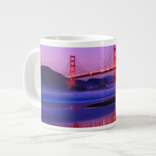 Taza De Café Gigante Puente Golden Gate en la playa del panadero en el