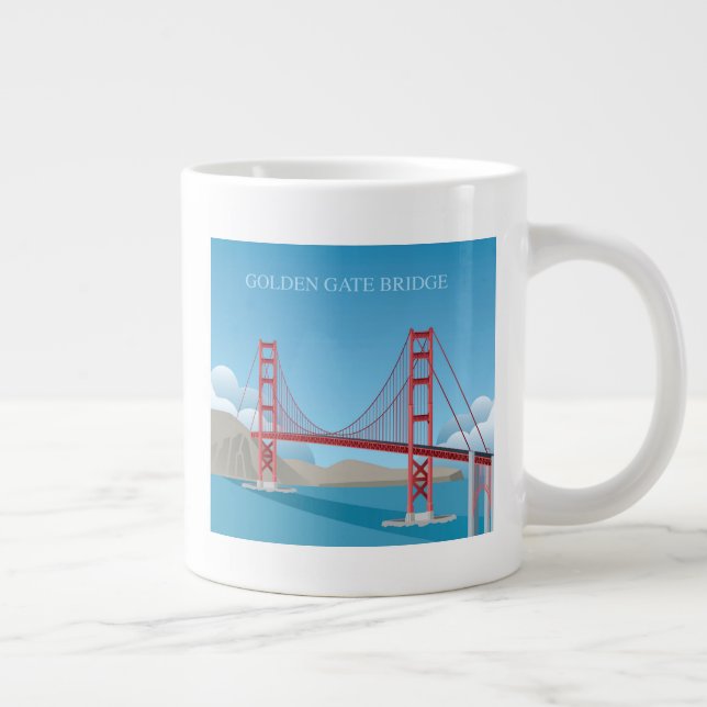 Taza De Café Gigante Puente Golden Gate| San Francisco (Derecha)