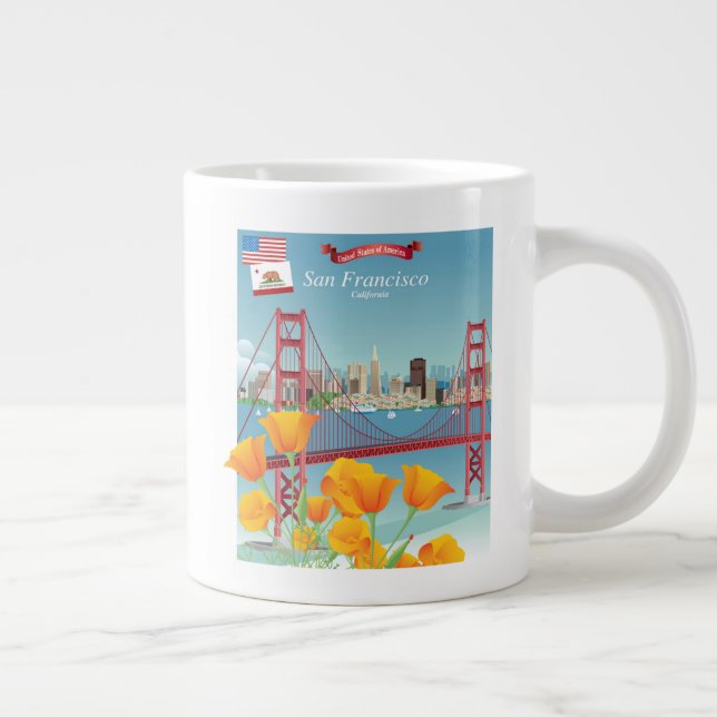 Taza De Café Gigante Puente Golden Gate| San Francisco, CA (Derecha)