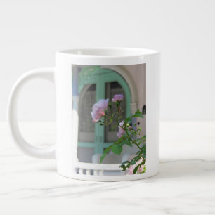 Taza De Café Gigante Puerta verde y Rosa - Viñedo de Martha