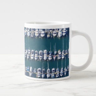 Taza De Café Gigante Puerto de Barcos Aérea
