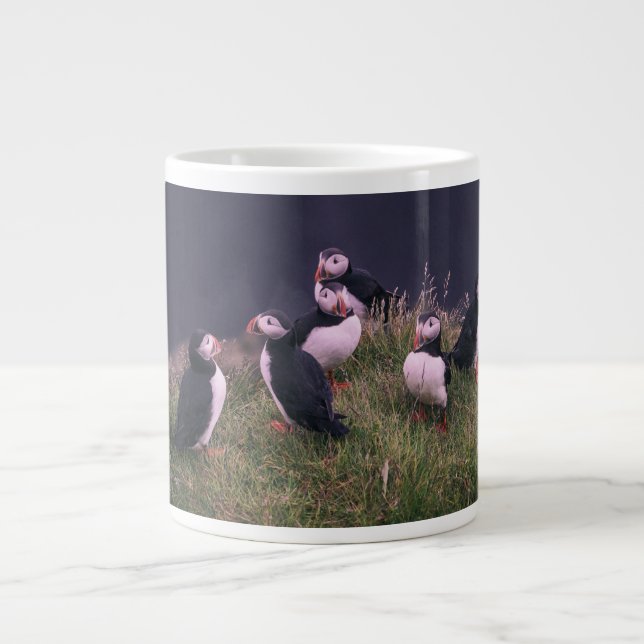 Taza De Café Gigante Puffins atlánticos (Frente)