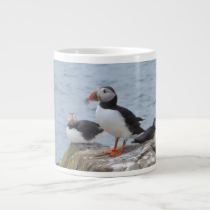 Taza De Café Gigante Puffins en las islas Farne