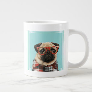 Taza De Café Gigante Pug de la camiseta de plástico