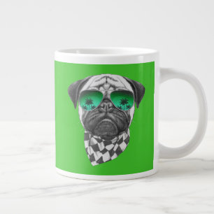 Taza De Café Gigante Pug de Miami