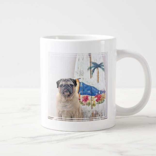 Taza De Café Gigante Pug de superficie (Derecha)