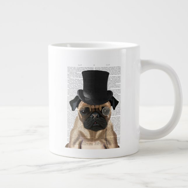 Taza De Café Gigante Pug, hebilla formal y Gorra (Derecha)